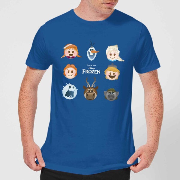 T-Shirt Homme La Reine des Neiges - Emoji - Bleu Roi