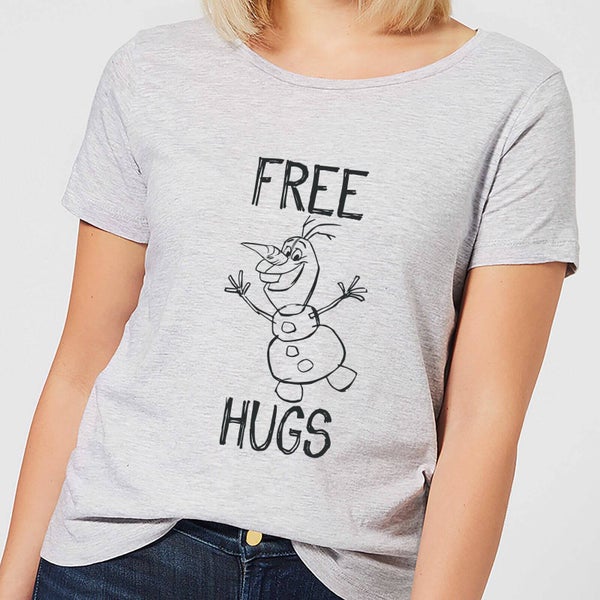 T-Shirt Femme La Reine des Neiges - Olaf Free Hugs - Gris