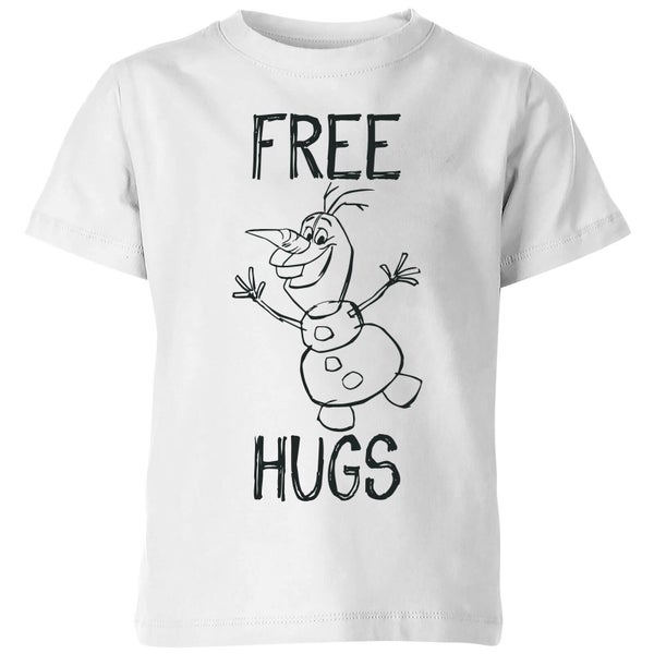 T-Shirt Enfant La Reine des Neiges - Olaf Free Hugs - Blanc