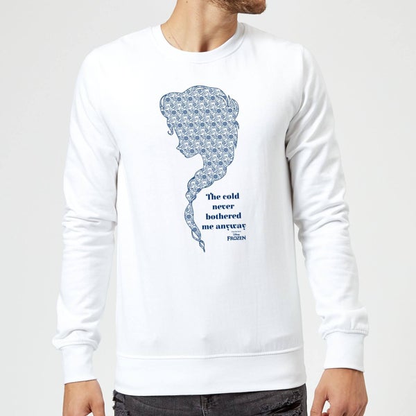 Sweat Homme La Reine des Neiges - The Cold Never Bothered Me Anyway - Blanc - S
