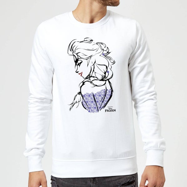 Die Eiskönigin Elsa Sketch Pullover - Weiß