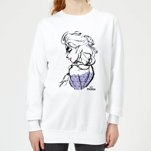 Disney Frozen Elsa Sketch Women's Sweatshirt - White