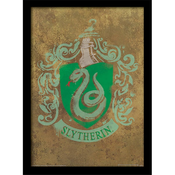 Affiche Encadrée Blason Serpentard Harry Potter - 30 x 40 cm