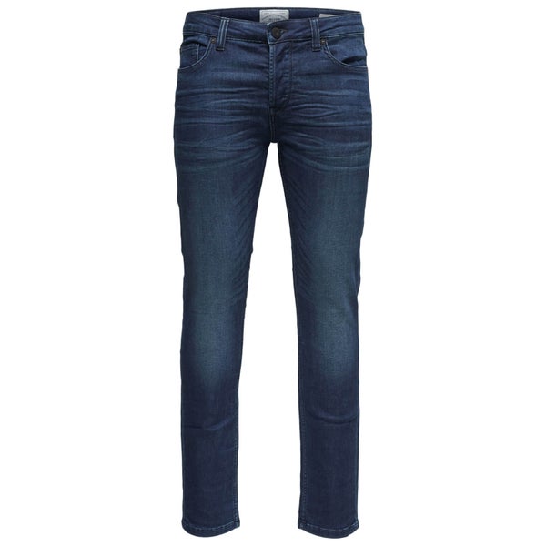 Only & Sons Men's Loom 0431 Slim Fit Jeans - Dark Blue Denim