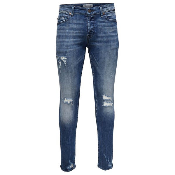 Only & Sons Men's Spun 0456 Slim Fit Jeans - Blue Denim