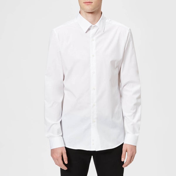 Versace Collection Men's Patterned Long Sleeve Shirt - Bianco
