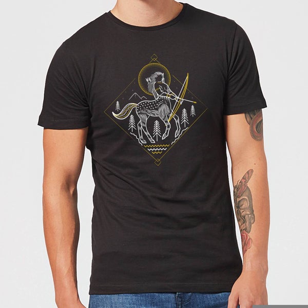 Harry Potter Centaur Line Art Men's T-Shirt - Black