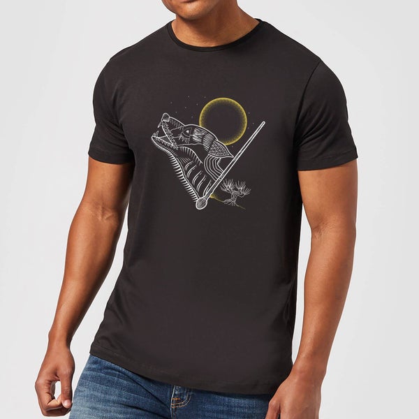 Harry Potter Werewolf Line Art Men's T-Shirt - Black
