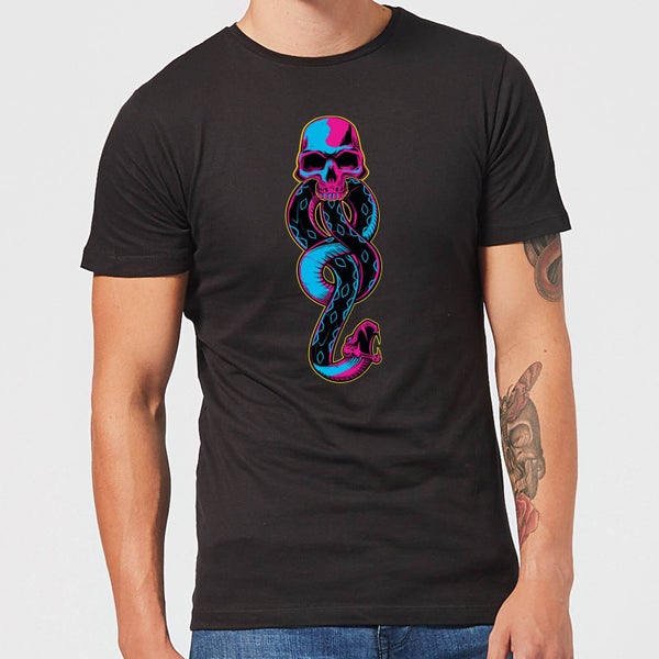 Harry Potter Neon Dark Mark Men's T-Shirt - Black