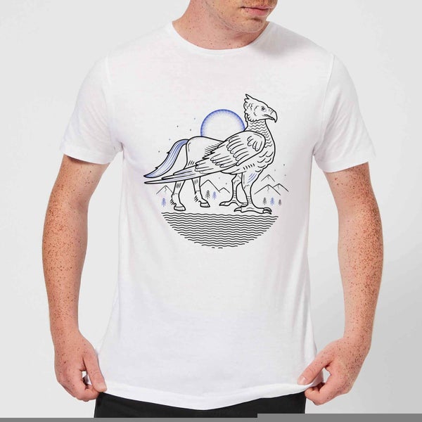 Harry Potter Buckbeak Line Art Men's T-Shirt - White