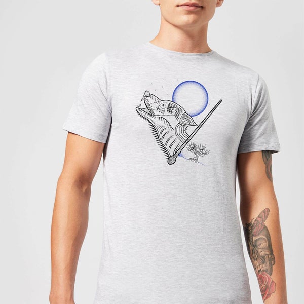 T-Shirt Homme Dessin au Trait Loup-Garou - Harry Potter - Gris