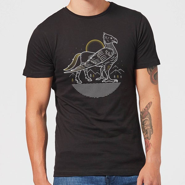 Harry Potter Buckbeak Line Art Men's T-Shirt - Black