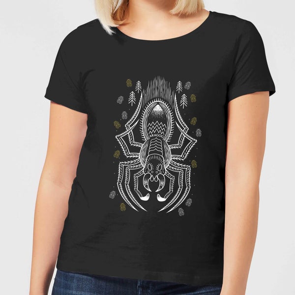 Harry Potter Aragog Line Art Dames T-shirt - Zwart