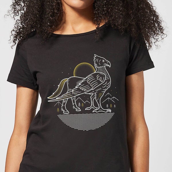 Harry Potter Buckbeak Line Art Dames T-shirt - Zwart
