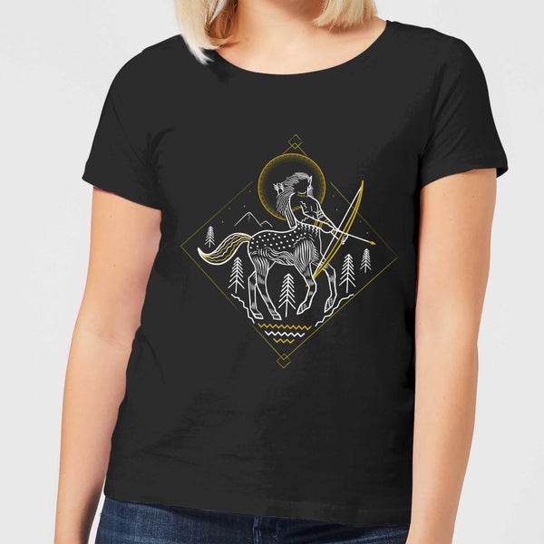 T-Shirt Femme Dessin au Trait Centaure - Harry Potter - Noir