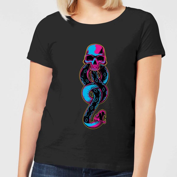 Harry Potter Neon Dark Mark Dames T-shirt - Zwart