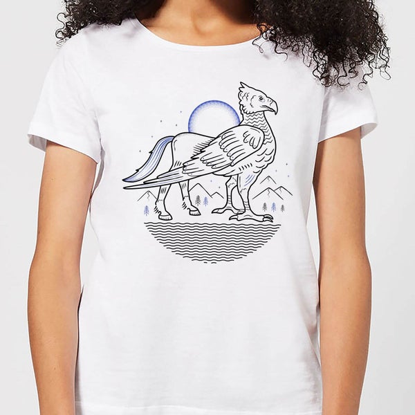 Harry Potter Buckbeak Line Art Dames T-shirt - Wit