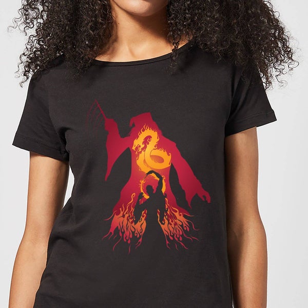 Harry Potter Dumbledore Silhouette Dames T-shirt - Zwart