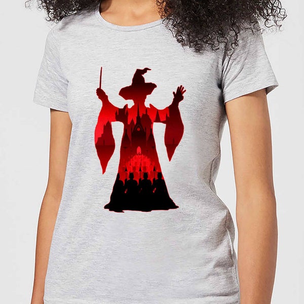 T-Shirt Femme Silhouette de Minerva McGonagall - Harry Potter - Gris