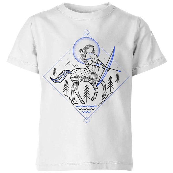 Harry Potter Centaur Line Art Kinder T-Shirt - Weiß