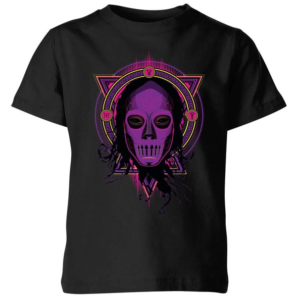 Harry Potter Neon Death Eater Kids' T-Shirt - Black