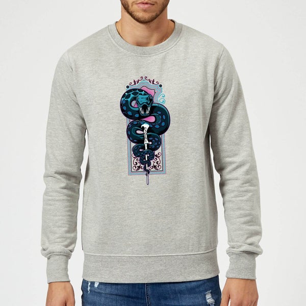 Harry Potter Neon Basilisk Sweatshirt - Grey