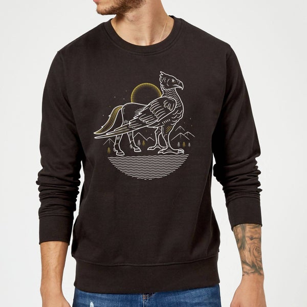 Harry Potter Buckbeak Line Art Sweatshirt - Black