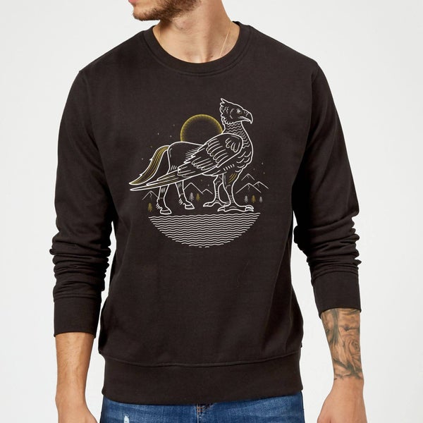 Harry Potter Buckbeak Line Art Pullover - Schwarz