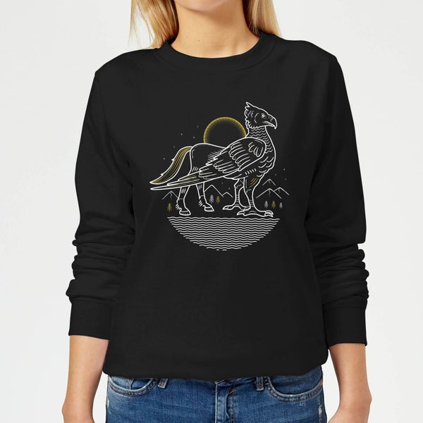 Harry Potter Buckbeak Line Art Women's Sweatshirt - Black