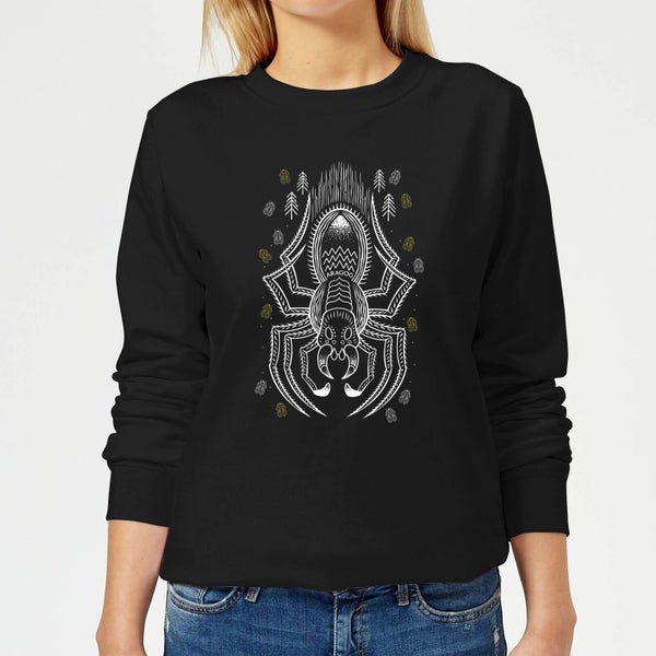 Harry Potter Aragog Line Art Women's Sweatshirt - Black