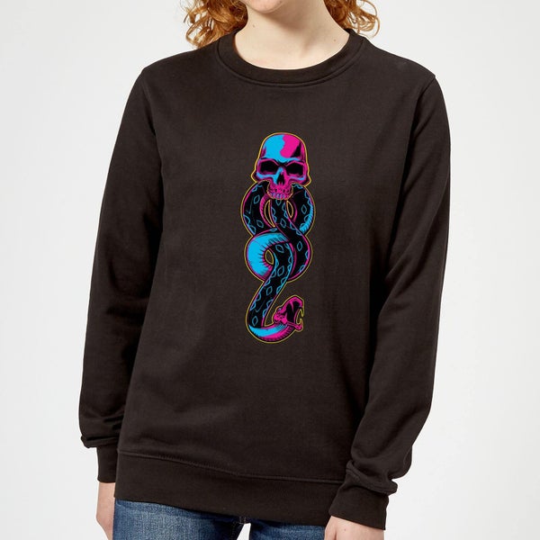 Harry Potter Neon Dark Mark Women's Sweatshirt - Black