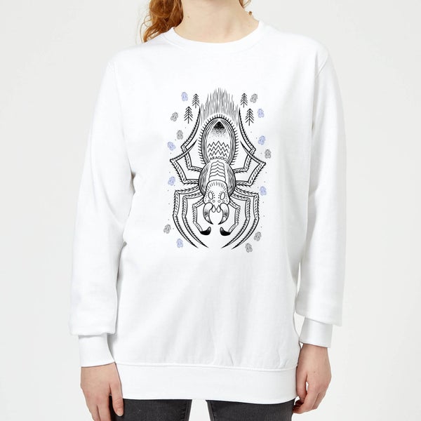 Harry Potter Aragog Line Art Women's Sweatshirt - White