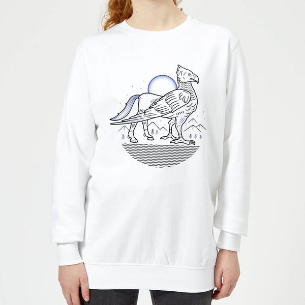 Harry Potter Buckbeak Line Art Women's Sweatshirt - White