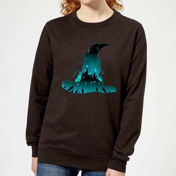 Harry Potter Hogwarts Silhouette Women's Sweatshirt - Black