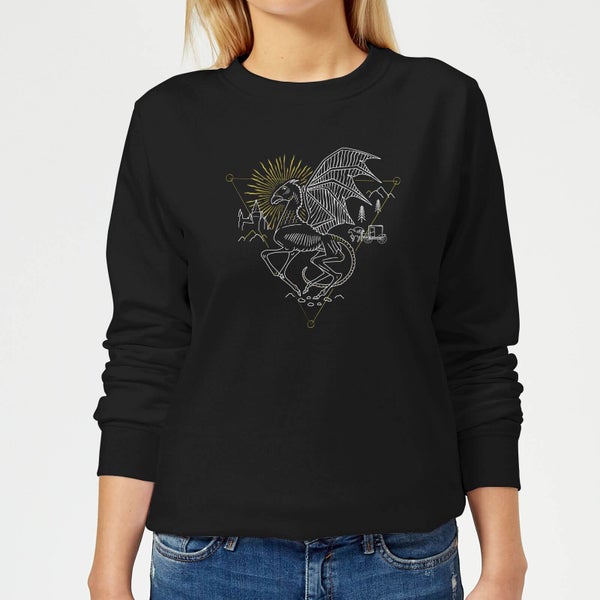 Harry Potter Thestral Line Art Women's Sweatshirt - Black