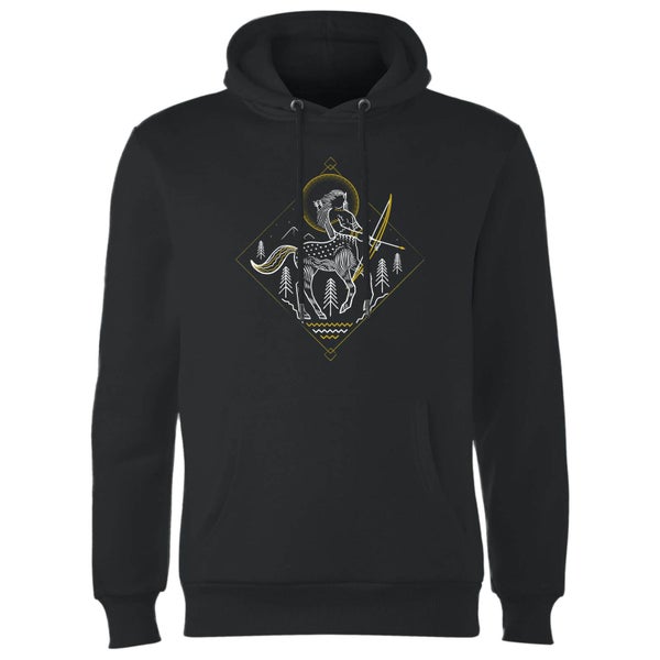 Harry Potter Centaur Line Art Hoodie - Schwarz