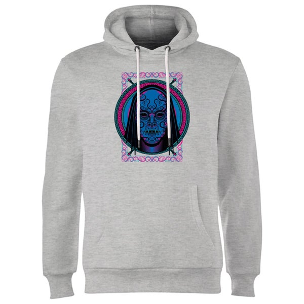 Harry Potter Neon Death Eater Mask Hoodie - Grey