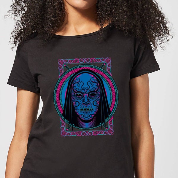 Harry Potter Neon Todesser Mask Damen T-Shirt - Schwarz