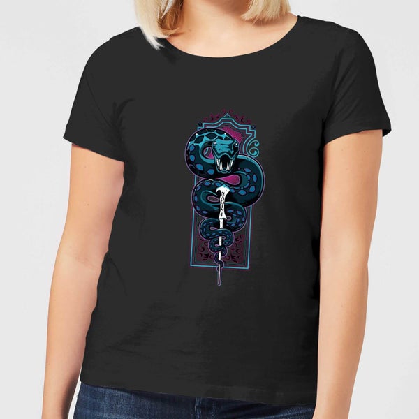 Harry Potter Neon Basilisk Women's T-Shirt - Black