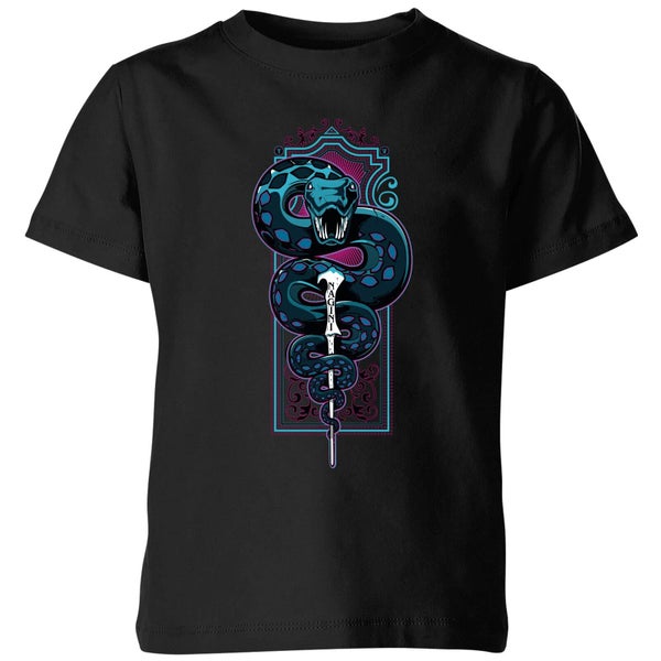 Harry Potter Neon Basilisk kinder t-shirt - Zwart