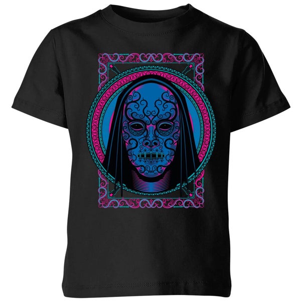 Harry Potter Neon Death Eater Mask kinder t-shirt - Zwart