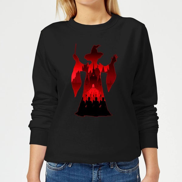 Harry Potter Minerva McGonagall Silhouette Women's Sweatshirt - Black
