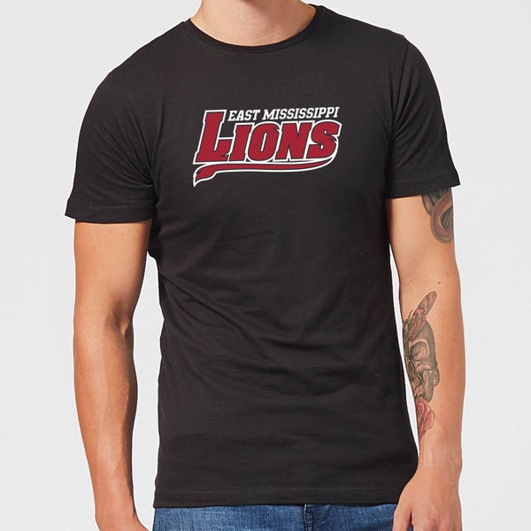 East Mississippi Community College Lions Script Logo Men's T-Shirt - Black