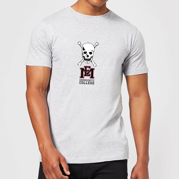Camiseta East Mississippi Community College Skull and Logo - Hombre - Gris