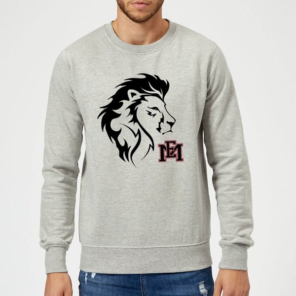 Sweat Homme Tête de Lion et Logo - East Mississippi Community College - Gris