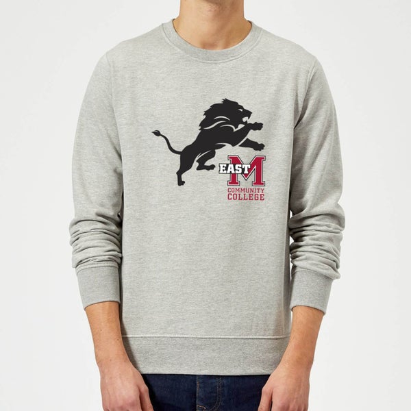 East Mississippi Community College Lion and Logo Sweatshirt - Grey