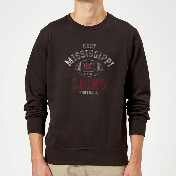 East Mississippi Community College Lions Football Distressed Sweatshirt - Black