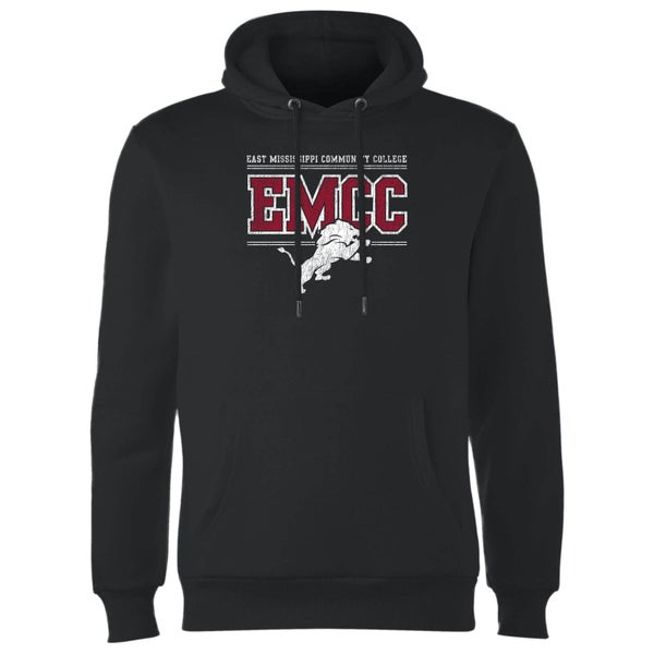 East Mississippi Community College Distressed Lion Hoodie - Black