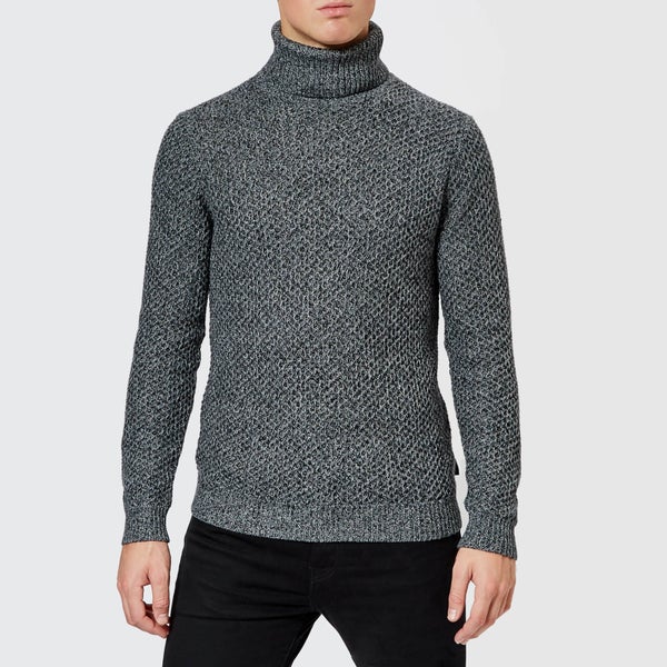 Ted Baker Men's Singo Chunky Roll Neck Knitted Jumper - Charcoal