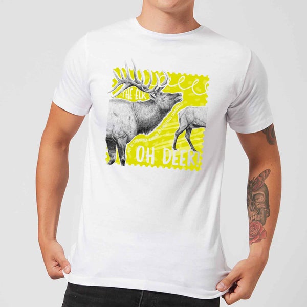 T-Shirt Homme Cerfs Oh Deer - Natural History Museum - Blanc